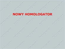 Tablet Screenshot of homologacja.czakram.pl